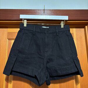 7 for all mankind Denim Shorts Womens‎ Size 26 Black Tailored Slouch Cotton